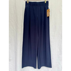 Eddie Bauer Departure High‑Rise Wide Leg Travel Pants NWT Women’s Navy XS